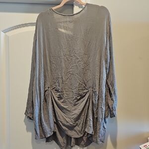 Free People Charcoal Tunic Top
